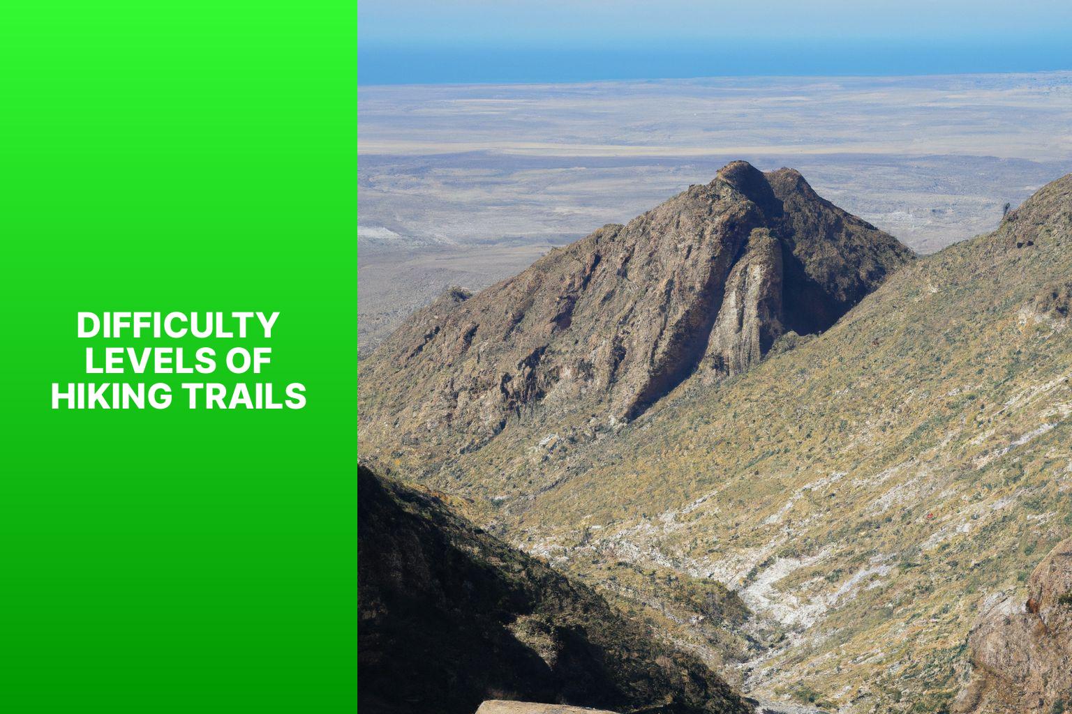 Difficulty Levels of Hiking Trails - Hikes in El Paso 