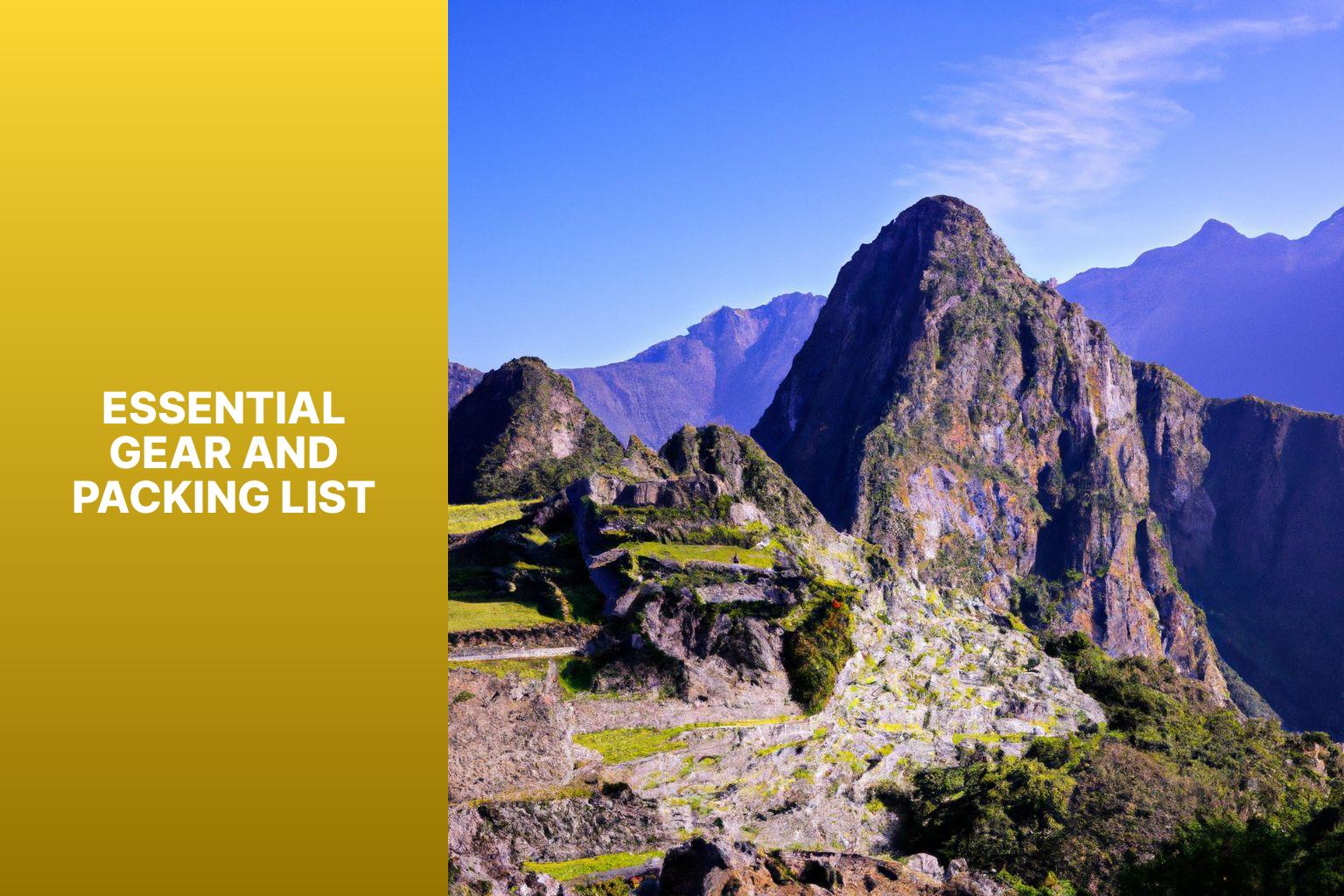 Essential Gear and Packing List - How Hard is Machu Picchu Hike 